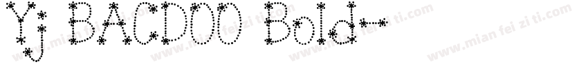 Yj BACDOO Bold字体转换